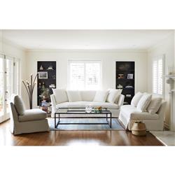 Cisco Home Seda Denim White Slipcovered Sofa - 84"W|