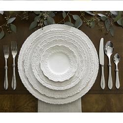 Finezza French Country Cream Ceramic Salad Plate|