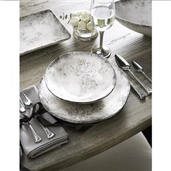 Giulietta French Country Black Floral Ceramic Salad Plate|