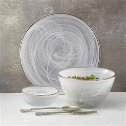 Peltro French Silver Pewter Salad Server Pair|