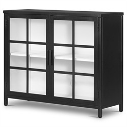Elizabeth Modern Classic Black Iron Office Cabinet - Small|