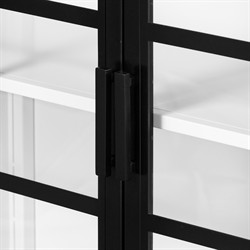 Elizabeth Modern Classic Black Iron Office Cabinet - Small|