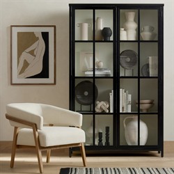Elizabeth Modern Classic Black Iron Office Cabinet|