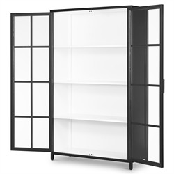 Elizabeth Modern Classic Black Iron Office Cabinet|