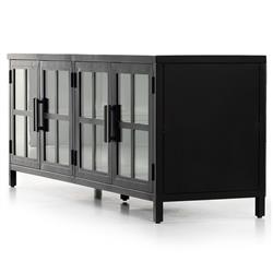 Elizabeth Modern Classic Black Iron Media Cabinet|