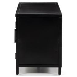 Elizabeth Modern Classic Black Iron Media Cabinet|