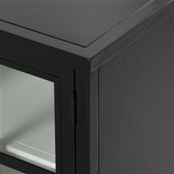 Elizabeth Modern Classic Black Iron Media Cabinet|