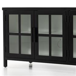 Elizabeth Modern Classic Black Iron Media Cabinet|