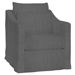 Cisco Home Rebecca Coastal Grey Slipcovered Swivel Club Arm Chair|