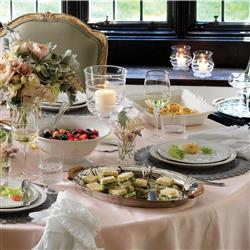 Juliska Amalia French Country Clear Bohemian Glass Hurricane Candleholder|