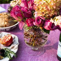 Juliska Amalia French Country Clear Bohemian Glass Hurricane Candleholder|