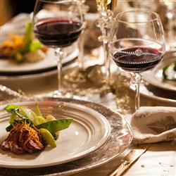 Juliska Amalia Light Body Modern Classic Clear Bohemian Red Wine Glass|