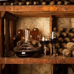 Juliska Amalia Modern Classic Clear Bohemian Glass Wine Decanter|