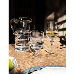 Juliska Amalia Light Body Modern Classic Clear Bohemian White Wine Glass|