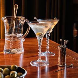 Juliska Amalia Modern Classic Clear Bohemian Martini Glass|