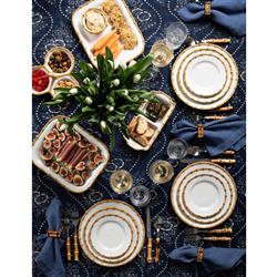 Juliska Coastal Beach Brown Bamboo Silver Stainless Steel 5 Piece Flatware Set|