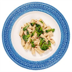 Juliska Le Panier Delft Blue Band White Ceramic Dinner Plate|