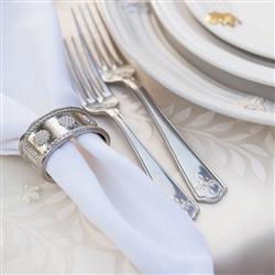 Juliska Berry &amp; Thread Silver Metal Napkin Ring|