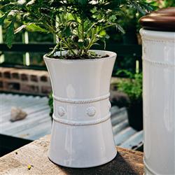 Juliska Berry &amp; Thread Whitewash Ceramic Utensil Crock|