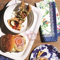 Juliska Berry & Thread Whitewash Melamine Serving Tray|