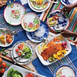 Juliska Berry & Thread Whitewash Melamine Serving Tray|