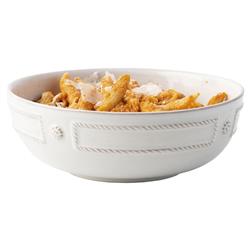 Juliska Berry &amp; Thread French Panel Whitewash Ceramic Coupe Pasta Bowl|