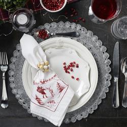 Juliska Berry &amp; Thread Whitewash Ceramic Scallop Salad Plate|