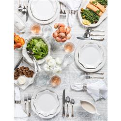 Juliska Berry &amp; Thread Whitewash Ceramic Scallop Salad Plate|