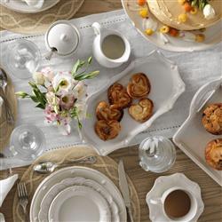 Juliska Berry &amp; Thread Whitewash Ceramic Hostess Tray|