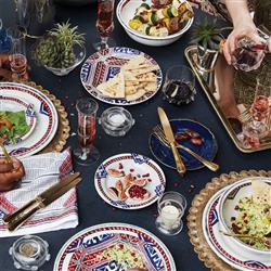 Juliska Isadora Modern Classic Gold Sinamay Placemat|