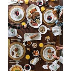 Juliska Isadora Modern Classic Gold Sinamay Placemat|