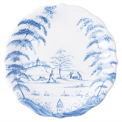 Juliska Country Estate Delft Blue Ceramic Party Plates - Set of 4|