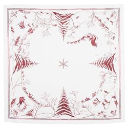 Juliska Country Estate Winter Frolic White Cotton Napkin|