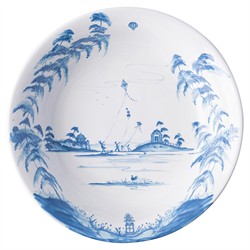Juliska Country Estate Kite Fliers Delft Blue Ceramic Serving Bowl|