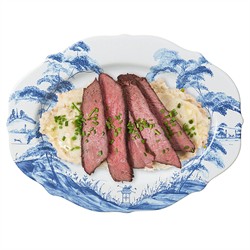 Juliska Country Estate Delft Blue Ceramic Serving Platter|