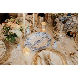 Juliska Country Estate Delft Blue Ceramic Serving Platter|