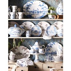 Juliska Country Estate Delft Blue Ceramic Cake Stand|