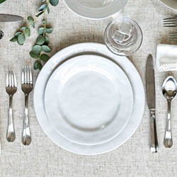 Juliska Puro Modern Classic Whitewash Ceramic Salad Plate|