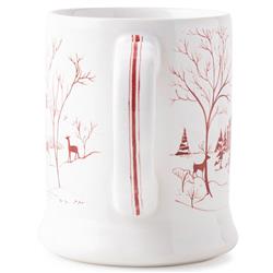 Juliska Country Estate Winter Frolic White Ceramic Mug|