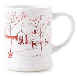 Juliska Country Estate Winter Frolic White Ceramic Mug|