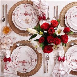 Juliska Country Estate Winter Frolic White Ceramic Salad Plate|