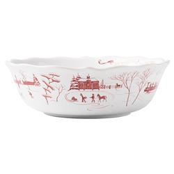 Juliska Country Estate Winter Frolic White Ceramic Serving Bowl|