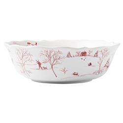Juliska Country Estate Winter Frolic White Ceramic Serving Bowl|
