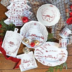Juliska Country Estate Winter Frolic White Ceramic Serving Bowl|
