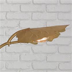 Dwell Studio Rimini Hollywood Regency Solid Brass Leaves Floor Lamp|