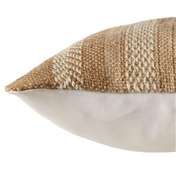 Papyrus Global Beige Striped Indoor Outdoor Lumbar Pillow - 13x21|