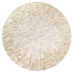 Byzantine Global Bazaar Cream Capiz Shell Round Placemat - Set of 4|