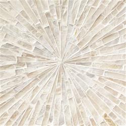 Byzantine Global Bazaar Cream Capiz Shell Round Placemat - Set of 4|