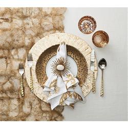 Byzantine Global Bazaar Cream Capiz Shell Round Placemat - Set of 4|