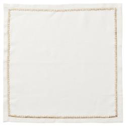Filament Coastal Gold Embroidered Linen Napkin - Set of 4|